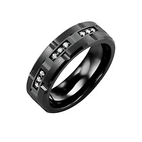 Ceramic and 10k gold band