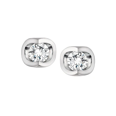 14k white gold earrings