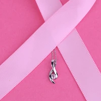 Pendentif or blanc 10k