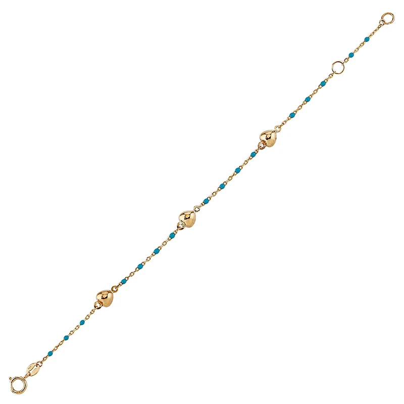 10k yellow gold bracelet - 6.25''