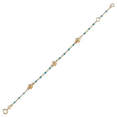 10k yellow gold bracelet - 6.25''