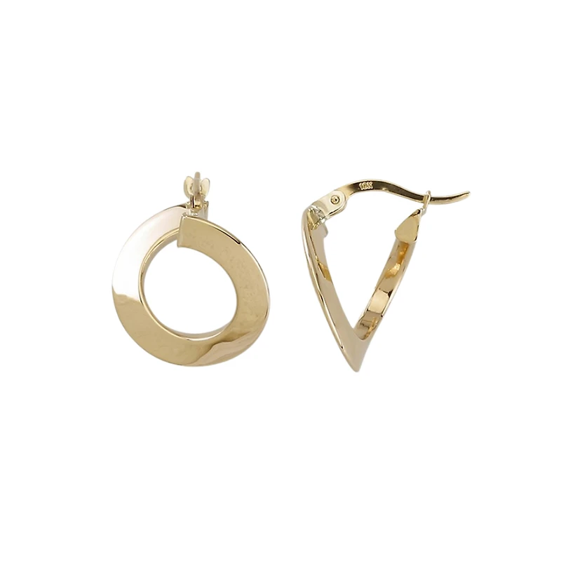 10k yellow gold hoops