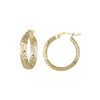 10k yellow gold hoops