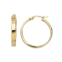10k yellow gold hoops - 20mm
