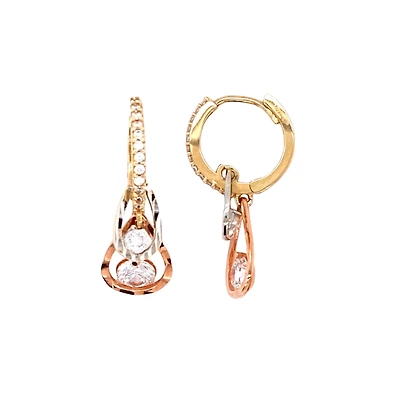 Boucles d'oreilles or 3 tons 10k