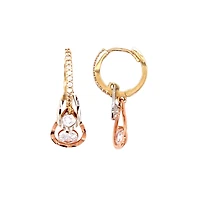 Boucles d'oreilles or 3 tons 10k