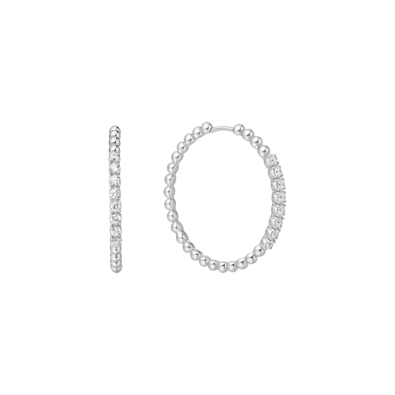 BOUCLES D'OREILLES ARGENT - 25MM