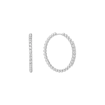 BOUCLES D'OREILLES ARGENT - 25MM