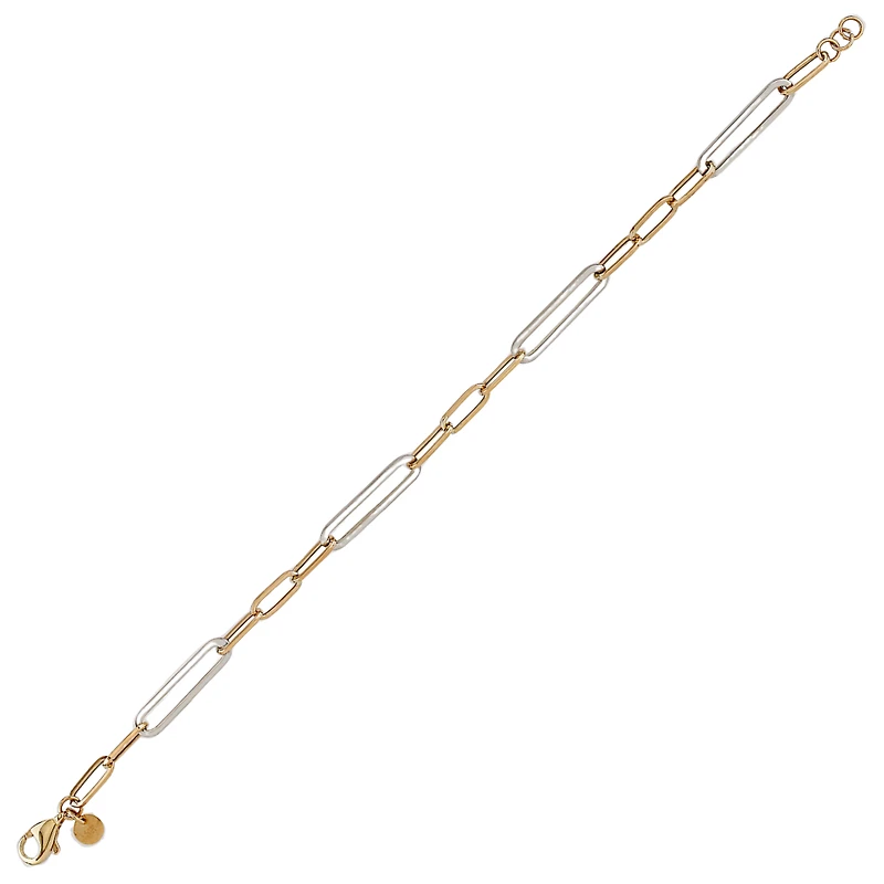 10k 2-tone gold bracelet - 7.5''