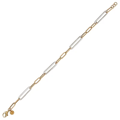 10k 2-tone gold bracelet - 7.5''