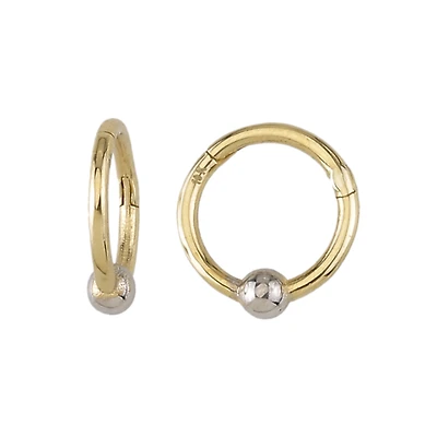 Boucles d'oreilles or jaune 10k