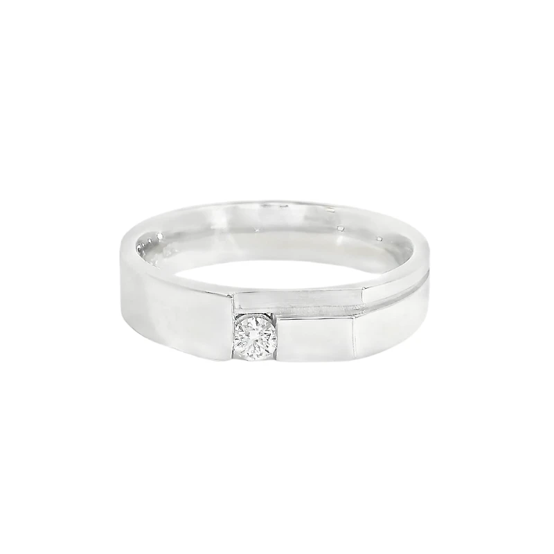 10k white gold band
