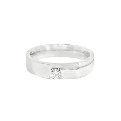 10k white gold band