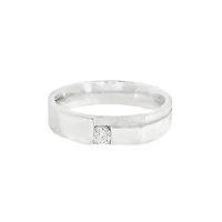 10k white gold band
