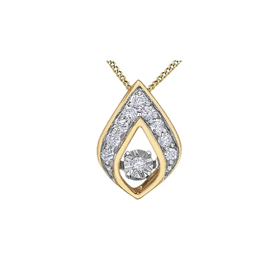 Pendentif or 2 tons 10k