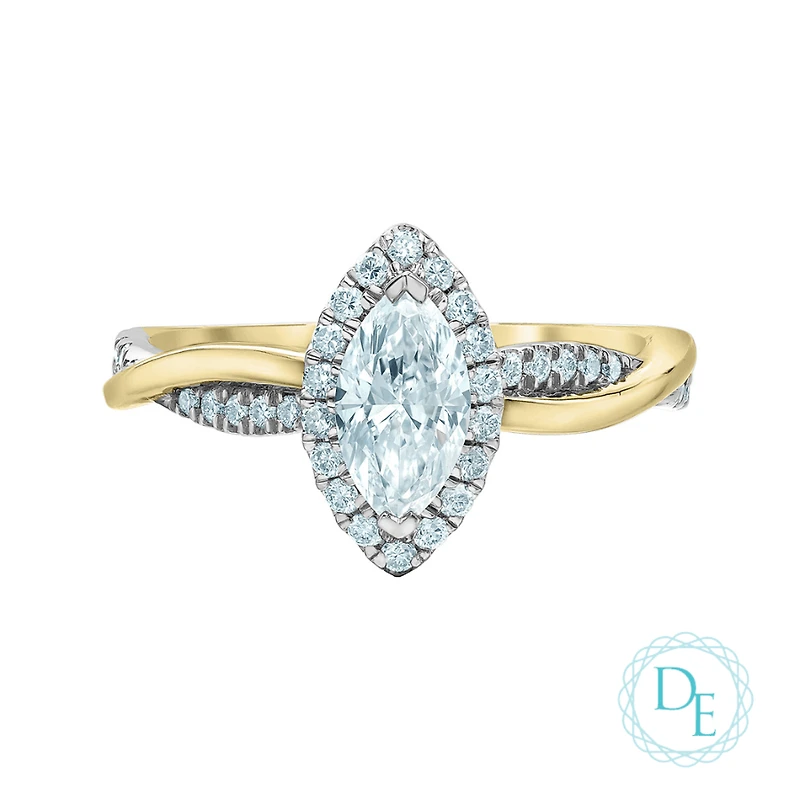 14k 2 tones gold ring