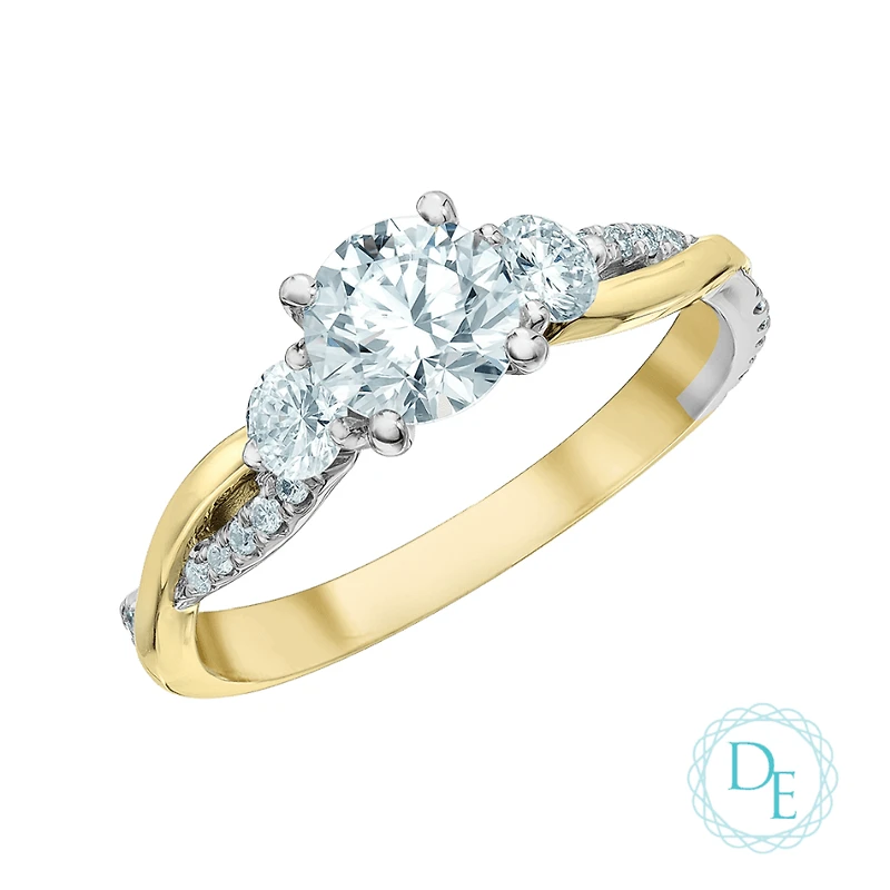 14k two-tone gold ring