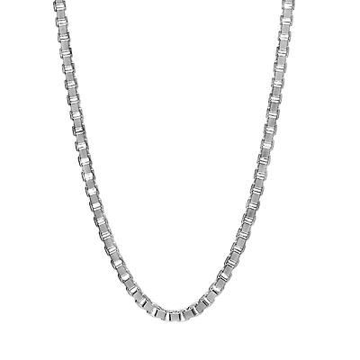 925 Silver Box Anklet - 10''