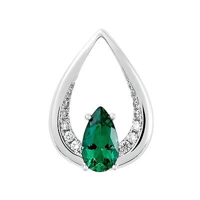 14K Gold Emerald Pendant