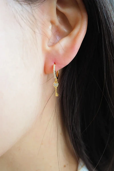 Heart Key Hoops