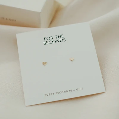 Mini Heart Earrings 14k Gold Fill