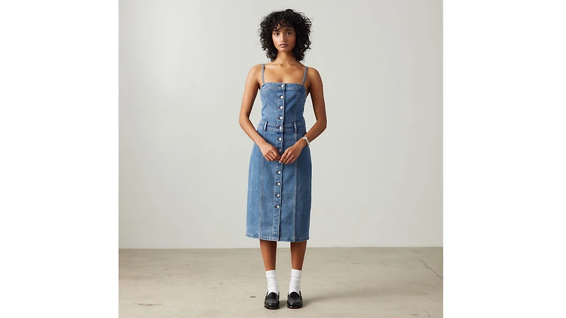 Denim Bustier Dress