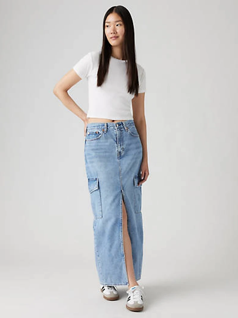 Ankle Column Cargo Skirt