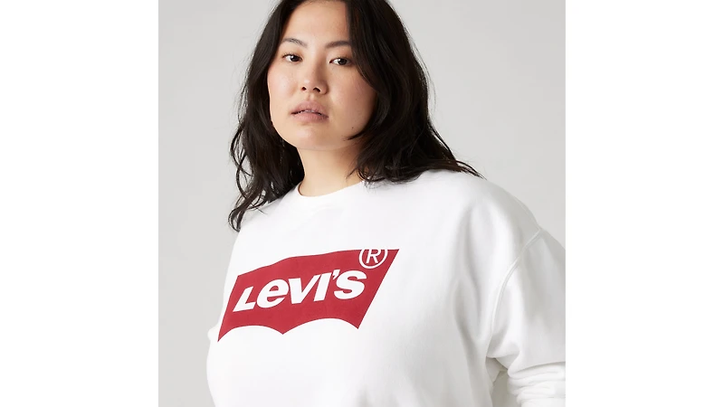 Graphic Everyday Crewneck Sweatshirt (Plus Size)