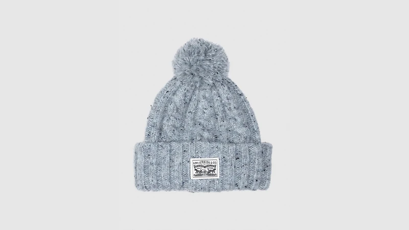Backpatch Pom Pom Beanie
