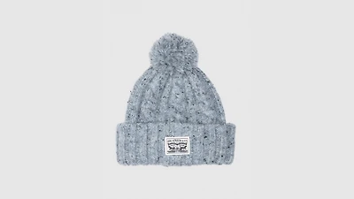 Backpatch Pom Pom Beanie