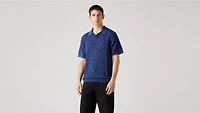Open Collar Sweater Polo