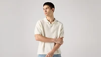 Open Collar Sweater Polo