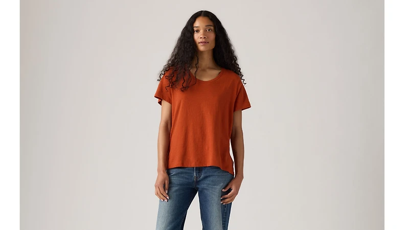 Bridget Cotton Linen Short Sleeve T-Shirt