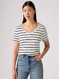 Bridget Cotton Linen Short Sleeve T-Shirt