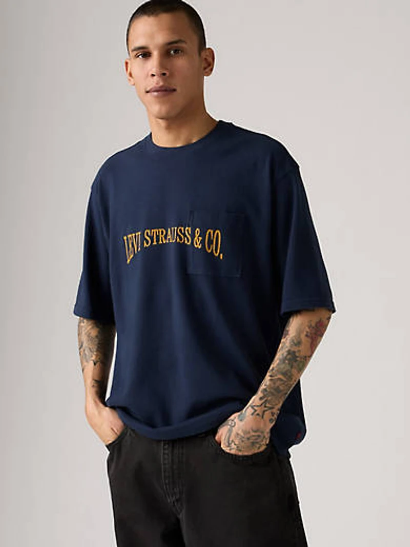 Half-Sleeve Graphic Pocket T-Shirt