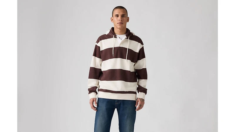 Thermal Rugby Hoodie Sweatshirt