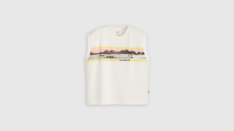 Graphic Boxy Tank Top