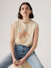 Graphic Boxy Tank Top