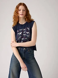 Graphic Boxy Tank Top