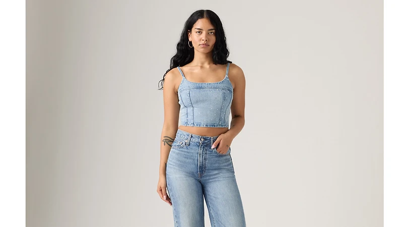 Jadine Denim Cami Tank Top