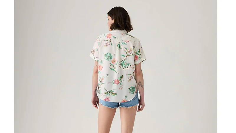 Darlene Linen Blend Short Sleeve Shirt