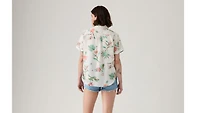 Darlene Linen Blend Short Sleeve Shirt