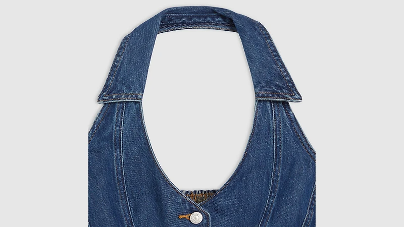 Bria Denim Halter Top