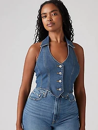 Bria Denim Halter Top