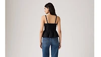 Lula Eyelet Peplum Tank Top