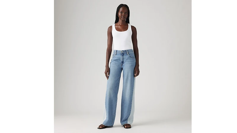 Baggy Dad Pieced Women's Jeans