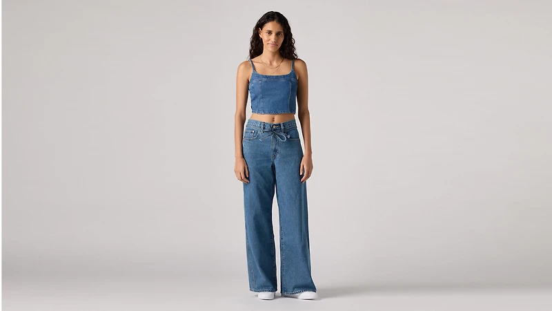 XL Baggy Straight Seamed Women's Jeans
