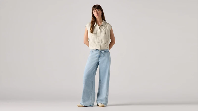 XL Baggy Straight Seamed Women's Jeans