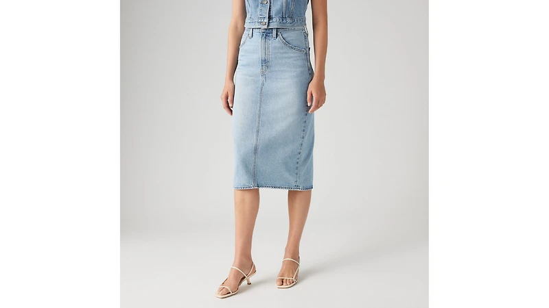 High Rise Slit Skirt