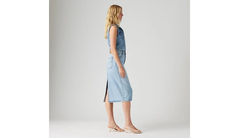 High Rise Slit Skirt